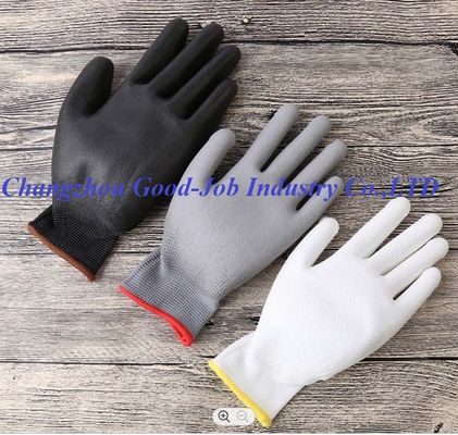EN388 CE 3121 Auto Repair Pu Coated Nylon Knitted  Gloves
